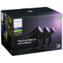 Philips - Hue White and Color Ambiance LED Gartenstrahler Lily 3er Basis-Set, dimmbar, bis zu 16 Millionen Farben, steuerbar via App, komp