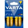 Pile Alcaline - 1x4 Varta Longlife Mignon AA LR 6