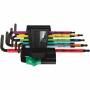 Wera - 967/9 TX BO Multicolour 1 Winkelschl�sselsatz, 9-teilig (mit Halteclip, BlackLaser-Oberfl�che)