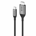 Alogic Displayportkabel Mini 1.4 St. -> Hdmi 2.0 St. 2m - Adapter DisplayPort Mini -> HDMI 2.0 4K 60Hz grau