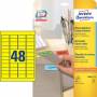 Avery Zweckform - - Etiketten - Gelb - A4 (210 x 297 mm) - 20 Stck. 48) (L6041-20)
