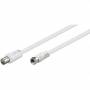 Wentronic - Goobay SAT/Antenna Anschlusskabel, Wei�, 2.5 m - F-Stecker <=> IEC/Koax-Stecker (11727)