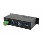Exsys - EX-1185HMVS-2 - Hub - 4 x USB 3.2 Gen 1 - an DIN-Schiene montierbar - Gleichstrom