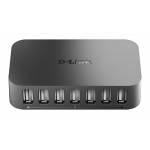 D - DUB-H7 7-Port USB2 Hub mit Netzteil schwarz retail