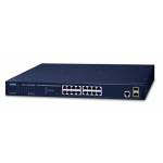 Planet - PLANET GS-4210-16T2S - Switch - managed - 16 x 10/100/1000 + 2 x SFP - Desktop, an Rack montierbar (GS-4210-16T2S)