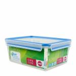 Emsa - CLIP & CLOSE Frischhaltedose 3,7 Liter (transparent/blau, rechteckig, Gro�format)