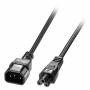 Lindy - - Spannungsversorgungs-Verl�ngerungskabel - IEC 60320 C5 bis IEC 60320 C14 - 1,0m - geformt - Schwarz (30340)