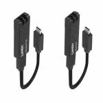 Lindy - Videokonverter 43312 - Glasfaser / USB-C - 100 m