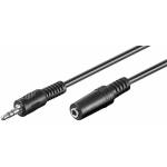 Goobay - Audiokabelverl�ngerung 3,5mm-Klinke > 3,5mm Buchse (schwarz, 2 Meter)