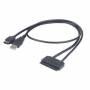 Akasa - Flexstor eSATA-Kabel f�r 6,40cm (2.5) -SATA-HDD und -SSD (AK-CBSA03-80BK)