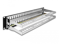 Delock - - Patchpanel (Blindblech) - Schwarz - 2U - 48.3 cm (19) - 48 Ports