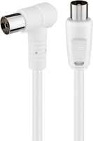 Wentronic - goobay - Antennenkabel - IEC-Anschluss (S) gewinkelt bis IEC-Anschluss (R) gerade - 1.5 m - doppelt abgeschirmtes Koaxialkabel -