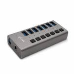 I-tec - i-Tec USB 3.0 Charging HUB 7 port + Power Adapter 36 W - Hub - 7 x SuperSpeed USB 3.0 - Desktop