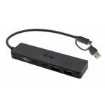 I-tec - i-Tec - Hub - 2 x SuperSpeed USB3.0 + 2 x USB-C 3,1 Gen 1 - Desktop (C31HUBMETAL2A2C)
