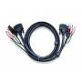 Aten - 2L-7D03U KVM Kabel DVI-D (Single Link), USB, Audio 3,0m (2L-7D03U)