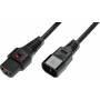 Efb - Kaltger�teverl. C14 180�-C13 180�,IEC Lock,2.0m,3x1.00mm