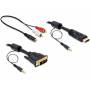 Delock - DELOCK DVI Kabel DVI(18+1) -> HDMI St/St 2.00m +Audio
