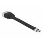 Delock - - Videoadapter - 24 pin USB-C (M) zu DisplayPort (W) - Displayport 1,2/Thunderbolt 3 - 13,5 cm - flach, unterst�tzt 4K 60 H