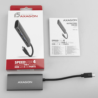 Axagon - Axagon HMC-4G2 - USB 3.2 Gen 2 (3.1 Gen 2) Type-C - USB 3.2 Gen 2 (3.1 Gen 2) Type-A - USB 3.2 Gen 2 (3.1 Gen 2) Type-C - 10000 
