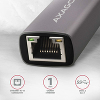 Axagon - ADE-TR Gigabit Ethernet 10/100/1000 Adapter - USB 3.1 Typ A, Titangrau (ADE-TR)