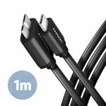 Axagon - BUMM3-CM10AB Kabel Micro-B USB auf USB-C 3.2 Gen 1, schwarz - 1m (BUMM3-CM10AB)