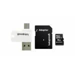 Goodram - Speicherkarte mit Adapter und GoodRam All in One M1A4-0160R12 (16 GB, Klasse 10, Adapter, MicroSDHC-Kartenleser, Speicherkarte) 