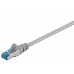Wentronic - goobay - Patch-Kabel - RJ-45 (M) bis RJ-45 (M) - 15,0m - SFTP, PiMF - CAT 6a - halogenfrei, geformt - Grau (94138)