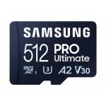 Samsung - PRO Ultimate MB-MY512SA - Flash-Speicherkarte (SD-Adapter inbegriffen) - 512GB - A2 / Video Class V30 / UHS-I U3 - microSDXC UHS