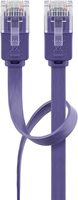 Wentronic - goobay - Patch-Kabel - RJ-45 (M) bis RJ-45 (M) - 2,0m - UTP - CAT 6 - geformt, flach - Violett (96417)