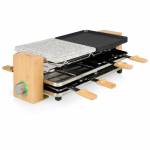 Princess - Pure 8 Raclette Antihaftbeschichtung, 8 Pf�nnchen Schwarz, Stein, Bambus (01.162955.01.001)
